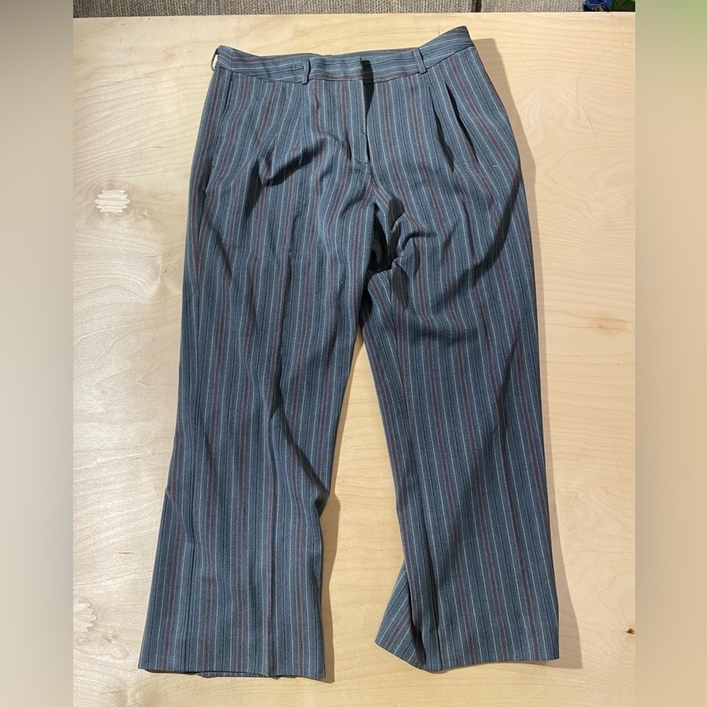 JH Collectibles Blue and Red Striped Dress Pants 12 (QE)